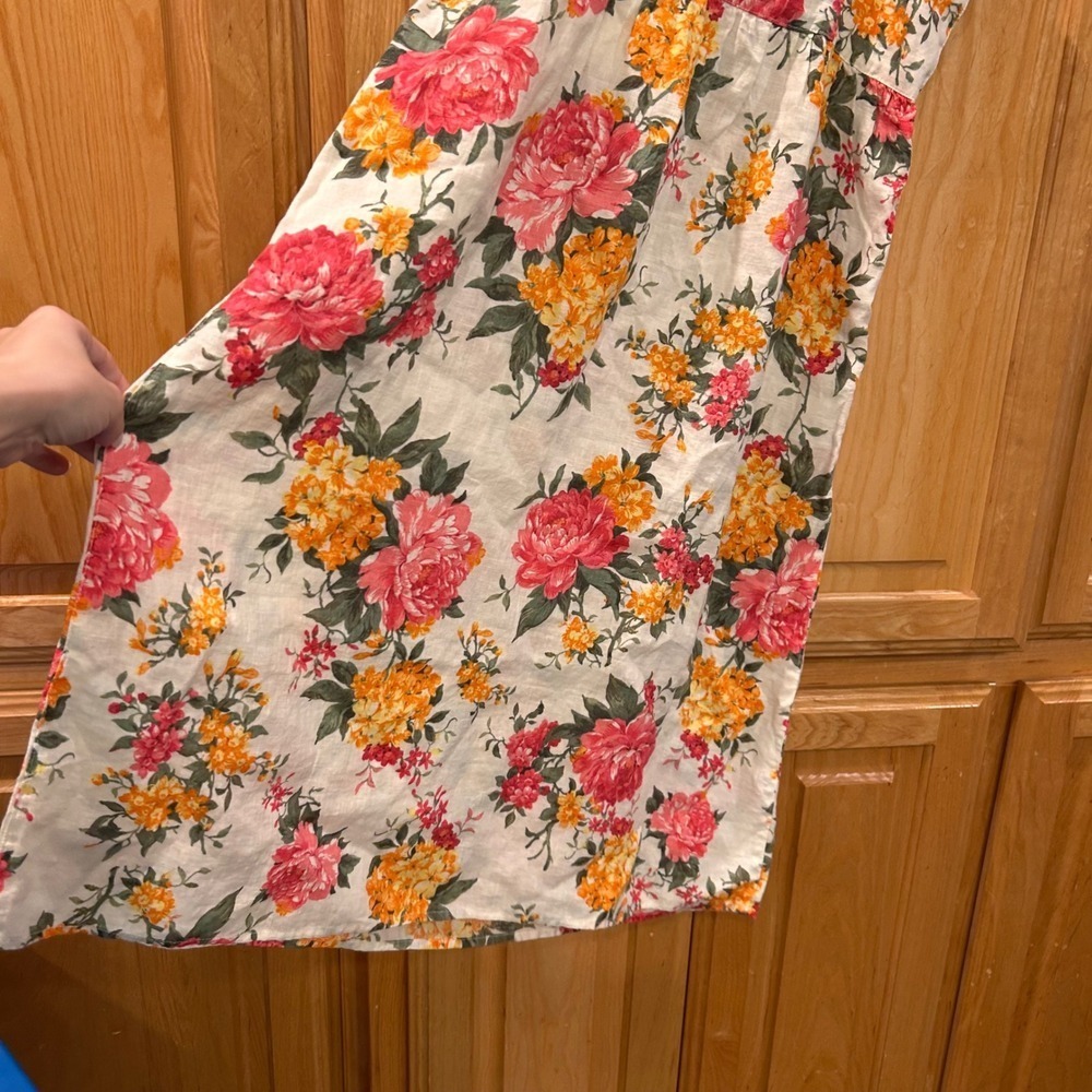 Cynthia Rowley Floral Linen Blend Dress Size 6 - Picture 14 of 15